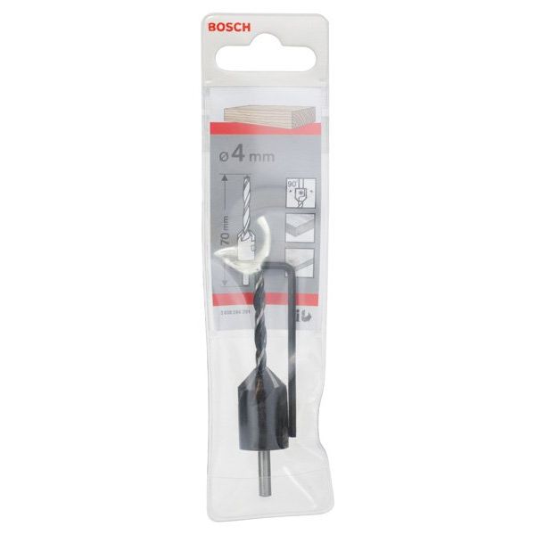 Bosch - Bohrer Holzspiralbohrer mit 2608596391 90°-Senker 4 mm 16