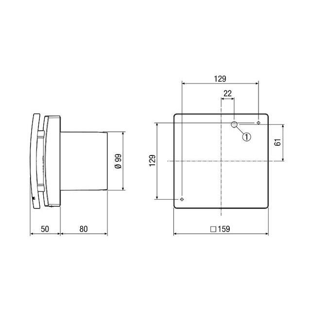 Maico - Kleinraumventilator ECA 100 ipro RCH