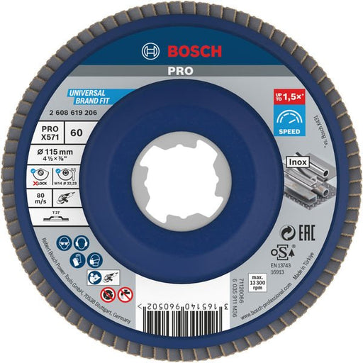 Bosch - Trenn-/Schleifscheibe PRO X571 2608619206 Fächerschleifscheibe