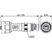 Telegärtner - Modularer Steckverbinder STX V1 RJ45 Steckerset 100007462 feldkonfektioniert