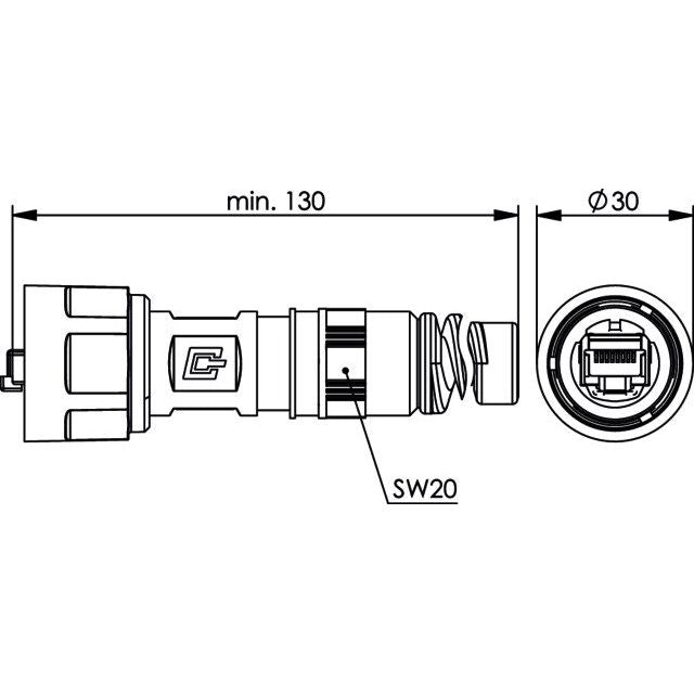 Telegärtner - Modularer Steckverbinder STX V1 RJ45 Steckerset 100007462 feldkonfektioniert