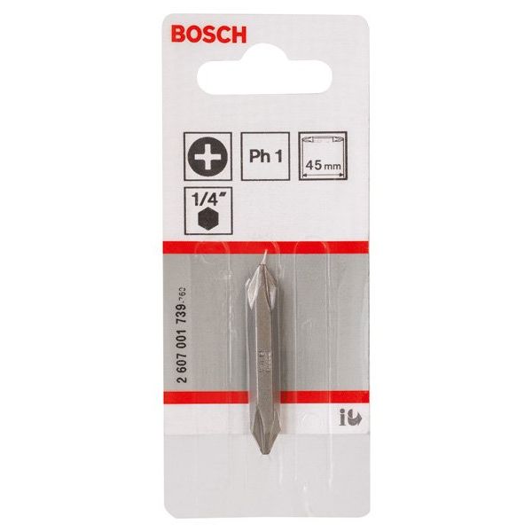 Bosch - Bit-Set Doppelklingenbit, 2607001739 PH1, PH1, 45 mm