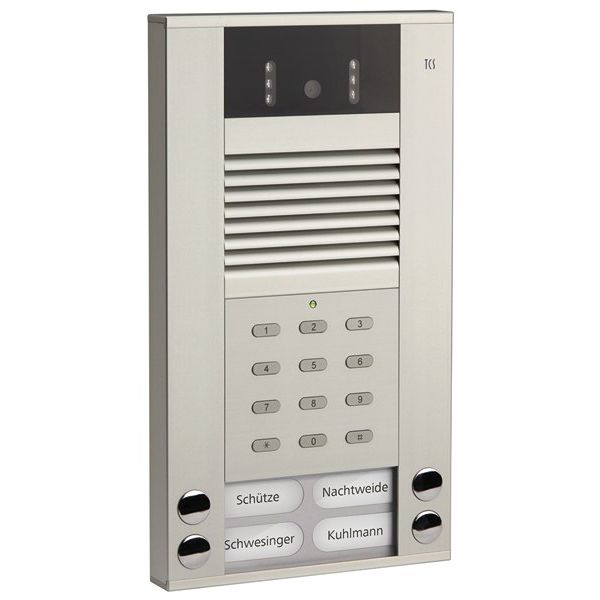 TCS Tür Control - Türstation für Türkommunikation Video color Außenstation AVE54043-0010 4Tast 1reih.AP si − 1 Stück