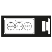 Jung - Steckdose KK-SCHUKO-Steckdose 3-fach CD 523 NA 16A 250V