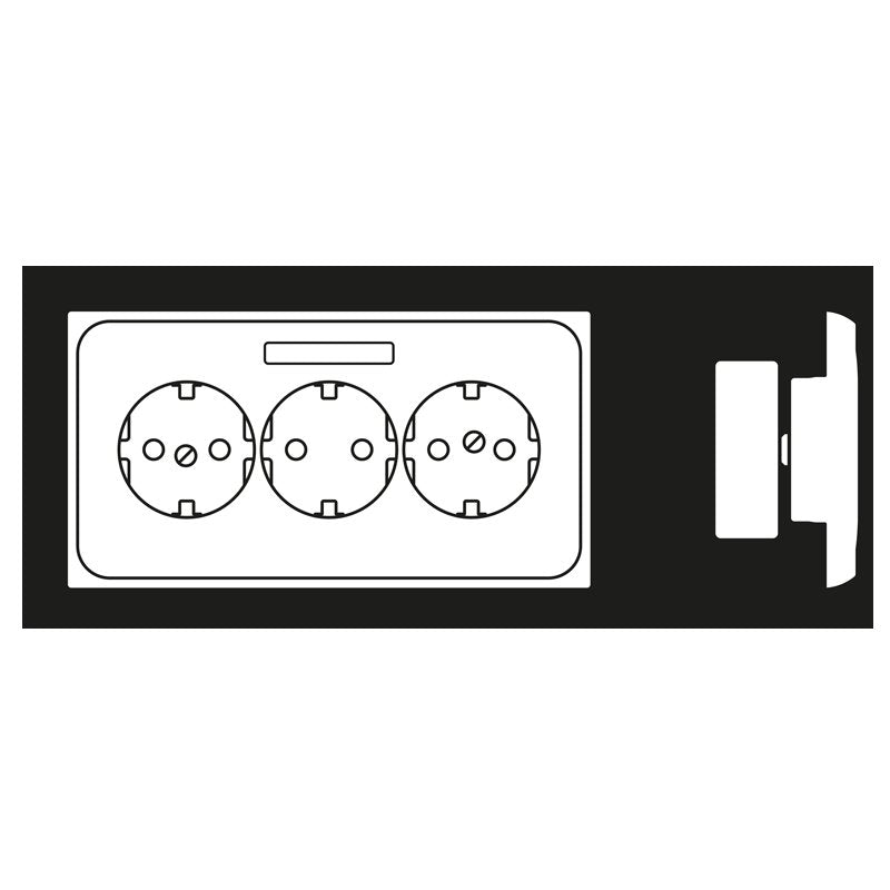 Jung - Steckdose KK-SCHUKO-Steckdose 3-fach CD 523 NA 16A 250V