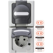 Kopp - Steckdose Schutzk.-Steckdose 2f. 131456008 senkrecht, gr