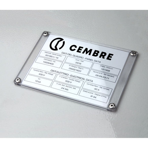 Cembre - Kennzeichnungsmaterial 48701GY MG-VRT-R PVC 42X78 48701GY MM GRAU − 100 Stück