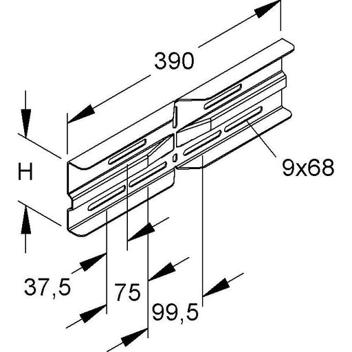 Niedax - Verbinder für Kabeltragsystem Winkelverbinder WSWV 105.390 E3