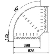 OBO Bettermann - Bogen für Kabelrinne Bogen 90 Grad RB 90 640 FT 60x400 tauchfeuerv