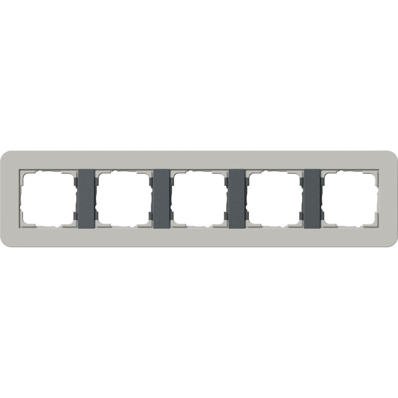 Gira - Abdeckrahmen 5fach 0215422 Grau/Anthrazit