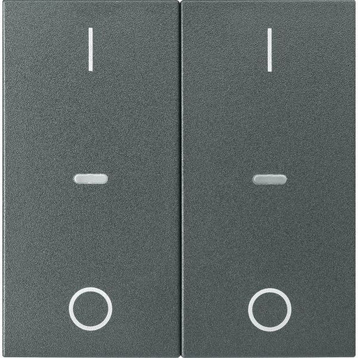Berker - Abdeckung/Bedienelement für Installationsschalterprogramme Abdeckung Tastsensor-Modul 80962385 2-fach anthrazit