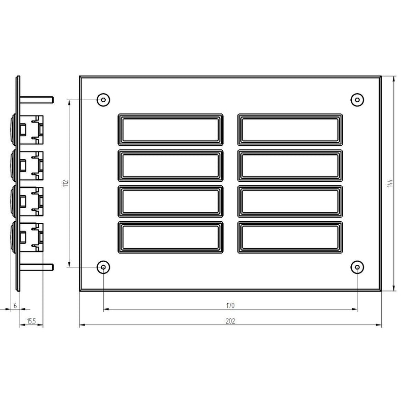 Grothe - Klingeltableau für Türkommunikation Etagenplatte ETA 844 EV1