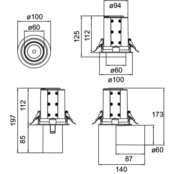 Brumberg Leuchten - Downlight/Strahler/Flutlicht LED-Einbaurichtstrahler 88742164DA 4000K