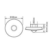 ESYLUX - Bussystem-Bewegungsmelder Decken-Präsenzmelder KNX PD-C 360i/8 KNX UP 360Grad RW ca.8m UP
