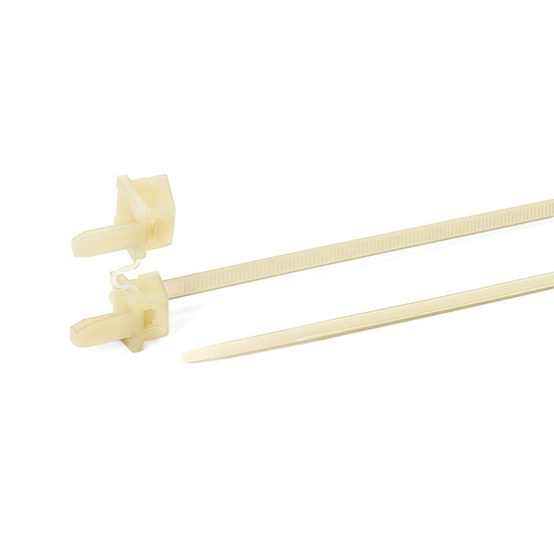 HellermannTyton - Befestigungssockel und -element für Kabelbinder Keilsockel TY5K4 PA66HS NA 100 14x22mm − 100 Stück