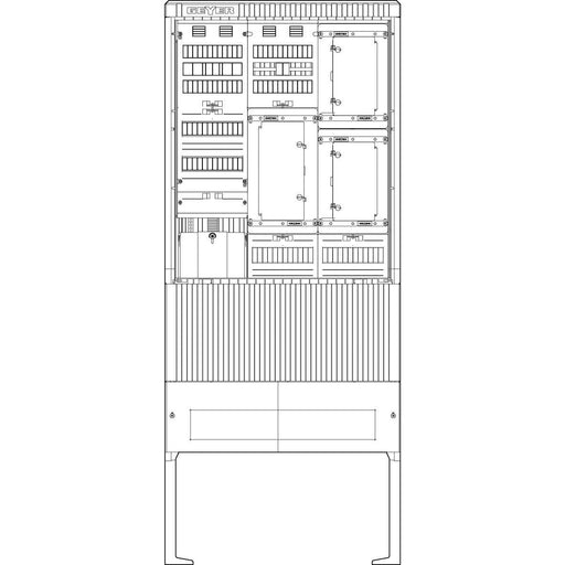 ABN - Zähler-Komplettschrank Zähleranschlusssäule SZ207ZA2413 2 ZPTSG APZ 4pol