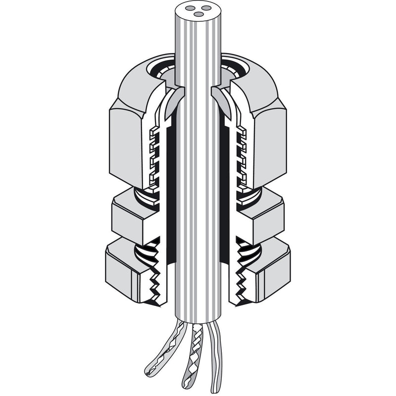 Hensel - Kabelverschraubung Anbaukabelstutzen ASS 25