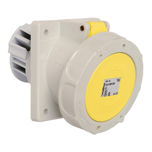 Walther Werke - CEE-Anbausteckdose (IEC 60309) Anbaudose schräg 63A 569504 5P 110V 4h IP67