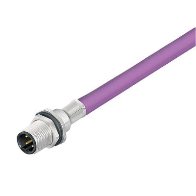 Weidmüller - Rundsteckverbinder, Einbau (mit Leitung) Steckverbinder SAIE-M12S-CD-2.0A HW M12