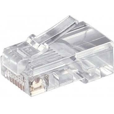 Goobay - Modularer Steckverbinder RJ12 Stecker 8(8) 58627 UTP für Rundkabel − 10 Stück