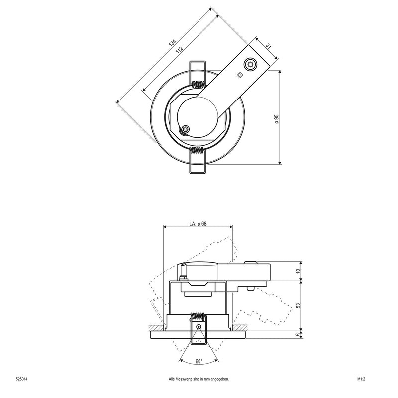 EVN Lichttechnik - Downlight/Strahler/Flutlicht EB-Leuchte 525 014 chr-mt 50W 230V IP20
