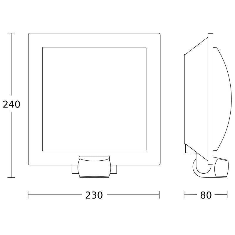 Steinel - Decken-/Wandleuchte Sensor-Außenleuchte L 20 S edelstahl 85 x 230 x 250 mm