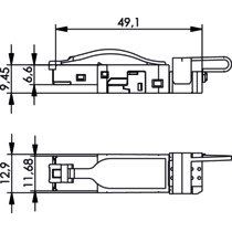 Telegärtner - Modularer Steckverbinder STX RJ45 Stecker 100007453 AWG22-26 Cat.6 sw