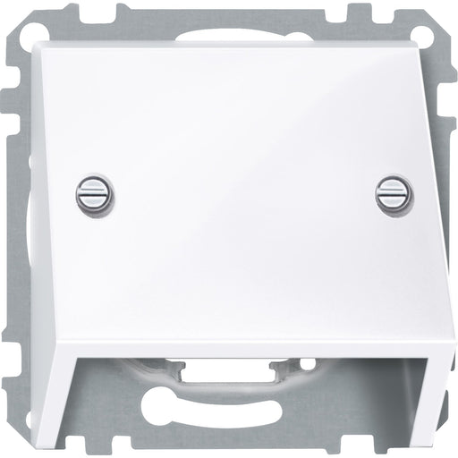 Merten - Einsatz/Abdeckung für Kommunikationstechnik Schrägauslass aws/gl 464925 für Datenanschluss