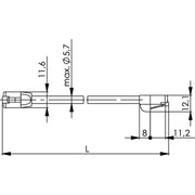 Telegärtner - Patchkabel Kupfer Patchkabel F/UTP C.5e 2,0m 100008328 gr, FS100, 1:1