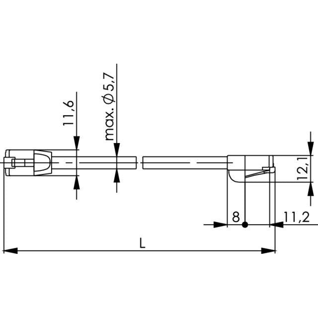 Telegärtner - Patchkabel Kupfer Patchkabel F/UTP C.5e 2,0m 100008328 gr, FS100, 1:1