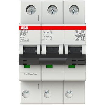 ABB Stotz S&J - Leitungsschutzschalter Sicherungsautomat SX203-B32 6kA, 32A, 3P