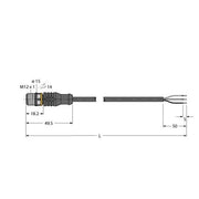 Turck - Konfektioniertes Sensor-Aktor-Kabel Anschlussleitung RSC4T-2/TXL PUR − 1 Stück