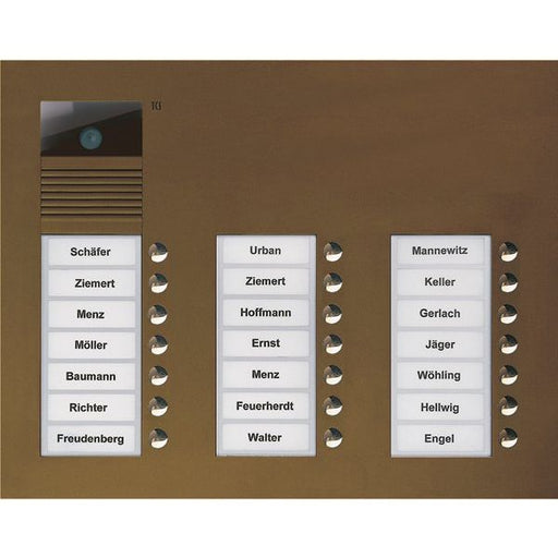 TCS Tür Control - Türstation für Türkommunikation Video color Außenstation V AVU16210-0012 PUK 21 Tasten 3-spal − 1 Stück