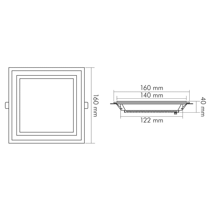 Nobile - Decken-/Wandleuchte LED-Glas-Panel 1560906111 840, 350mA