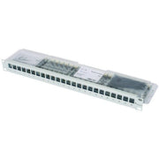 Telegärtner - Patchpanel Kupfer 19Z-Modulträger 1HE grau 100007012 inkl. 24xAMJ-S Cat6A