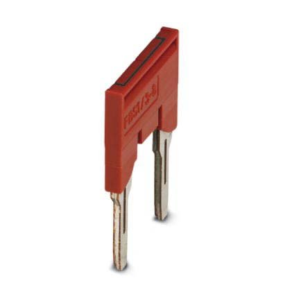 Phoenix Contact - Querverbinder/Brücker für Reihenklemme Steckbrücke FBS 1/3-8 3-polig, rot − 10 Stück