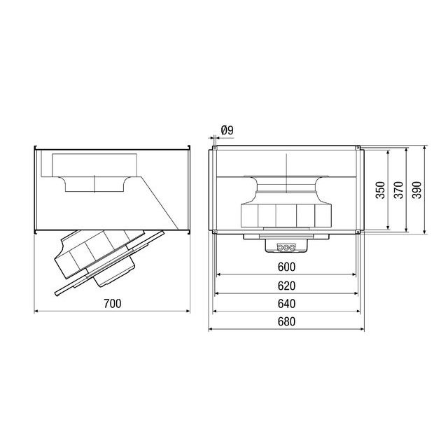 Maico - Ventilator für Kanaleinbau Kanalventilator DSK 31 EC schallg.1Ph,600x350