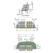 WAGO - Leiterplattensteckverbinder Leiterplattenklemme 231-609/017-000 2,5mm² − 25 Stück