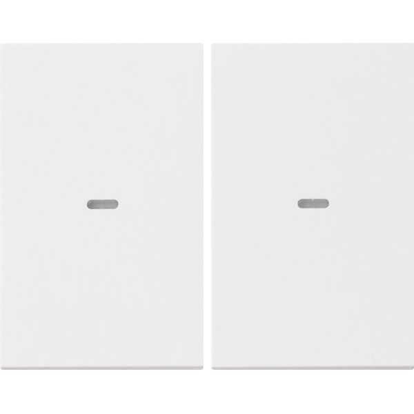 Berker - Abdeckung/Bedienelement für Installationsschalterprogramme Tast-Abdeckung 2f. pws 80960379