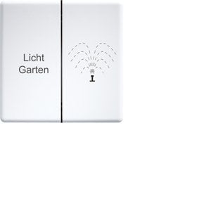Eltako - Abdeckung/Bedienelement für Installationsschalterprogramme Doppelwippe DW-B4T55-at rws/glänz