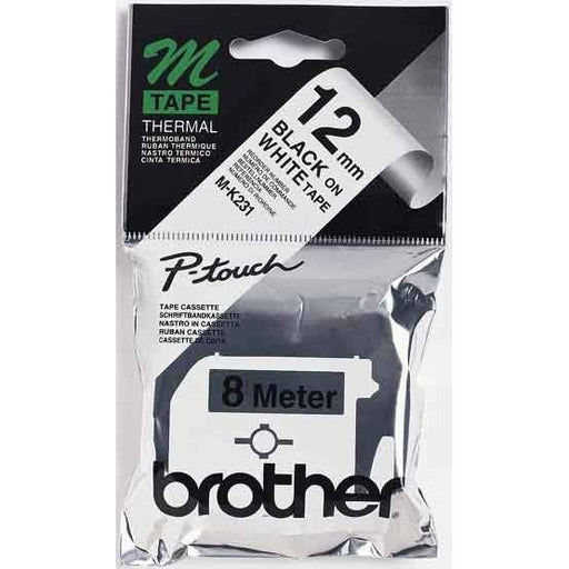 Brother - Schriftband Schriftbandkassette M-K231 BF.weiß/DF.schwarz