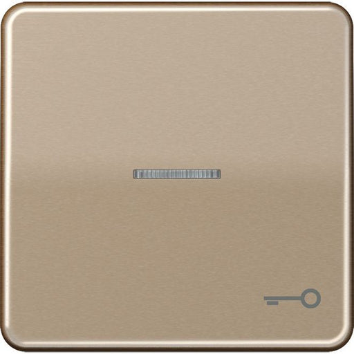 Jung - Abdeckung/Bedienelement für Installationsschalterprogramme Wippe Sym.TÜR/Lichtl.gold CD 590 KO5T GB für beleuchtb.Taster