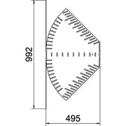 OBO Bettermann - Bogen für Kabelrinne Bogen, winkelverstellbar RB W 150 FT 110x500 tauchfeuerv