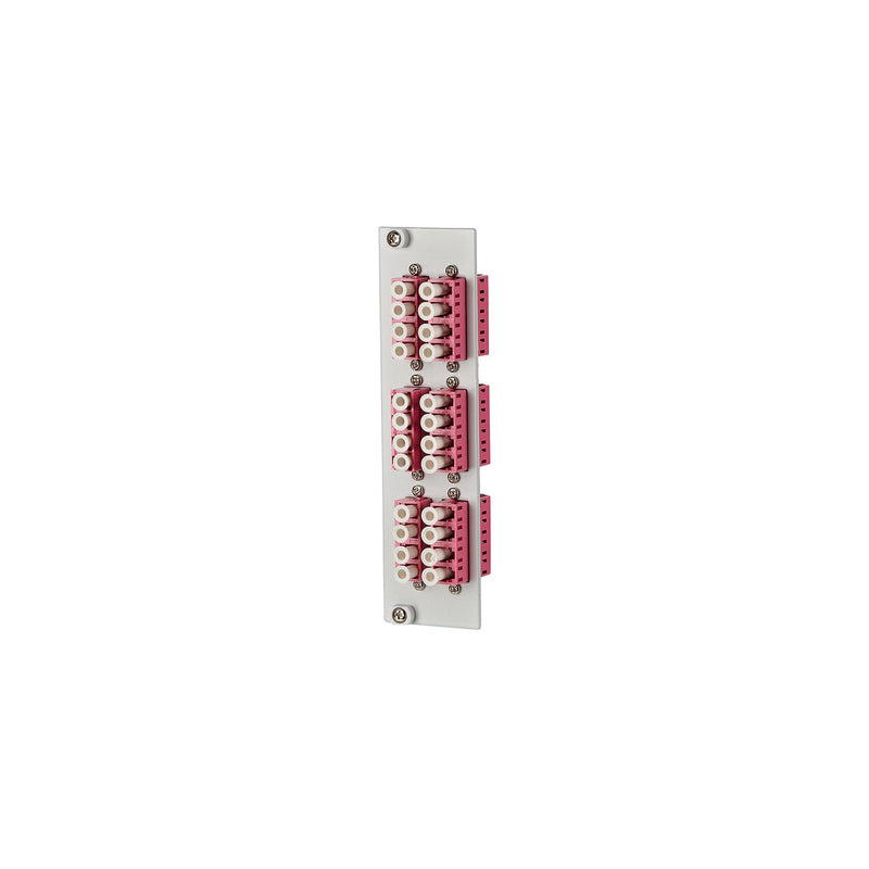 Metz Connect - Patchpanel LWL OpDAT REGpro24 Frontplatte 15024A7906-E 6xQ-LC violett