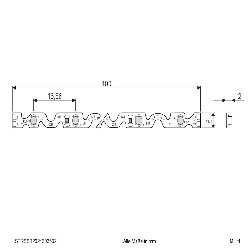 EVN Lichttechnik - Lichtschlauch/-band LED-Flex-Stripe LSTRSSB2024303502 5m 24VDC 3000K300LED