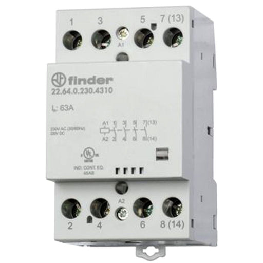 Finder - Installationsschütz für Reiheneinbau Schütz für Reiheneinbau 22.64.0.024.4710 3S, 1Ö, 63A