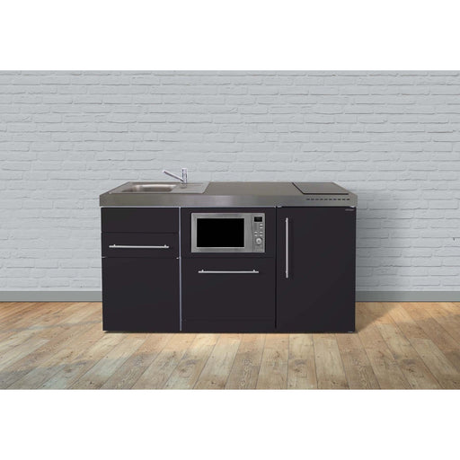 Stengel - Mini-Küche Miniküche Premiumline MPGSMSM160KSGSIKFlBr Schwarz matt