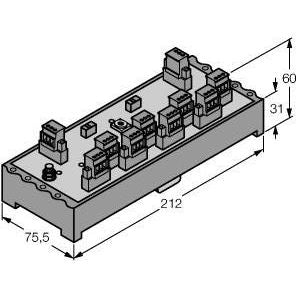 Turck - Passiver Sensor-/Aktor-Verteiler (mit Leitung) Verteilerbaustein JRBS-40-8R/EX