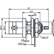 Telegärtner - Koax-Steckverbinder BNC-Einbaubuchse gn 100023580 75Ohm löt