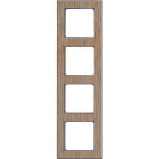 Peha - Abdeckrahmen Rahmen 4-fach D 20.674.201.702 Holz eiche-alu